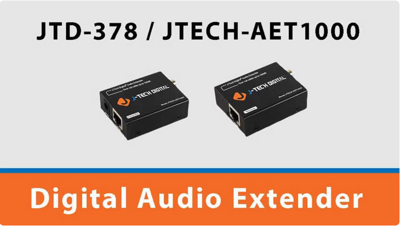 JTECH-AET1000 (JTD-378) – Digital Audio Extender over Cat5e/6 | Setup Guide