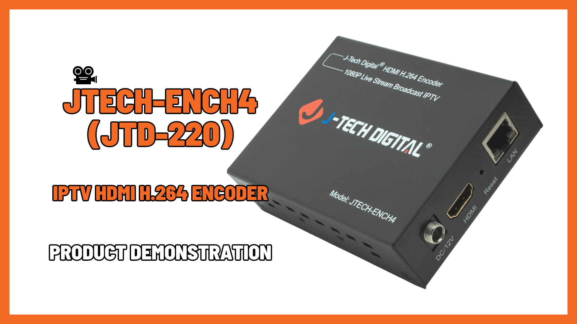 JTECH-ENCH4 (JTD-220) - 1080P 60Hz IPTV H.264 Encoder | Product Demo Video