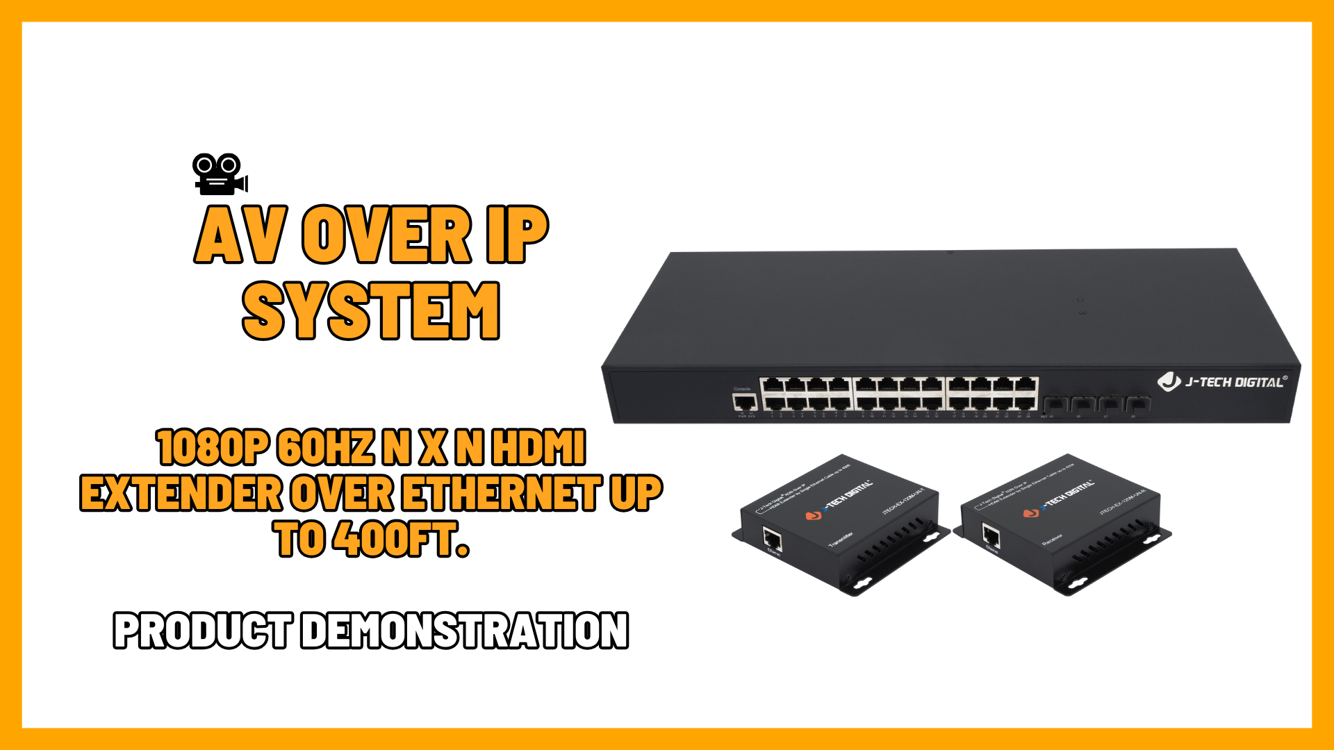 1080P 60Hz AV Over IP System Up To 400Ft. | Product Demo Video