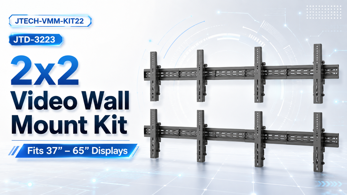 JTECH-VMM-KIT22 (JTD-3223) - 2x2 Video Wall Mount Kit - Fits 37” – 65” Displays