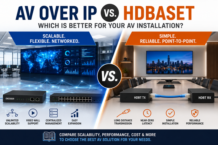 AV Over IP vs HDBaseT: Which Is Better for Your AV Installation?