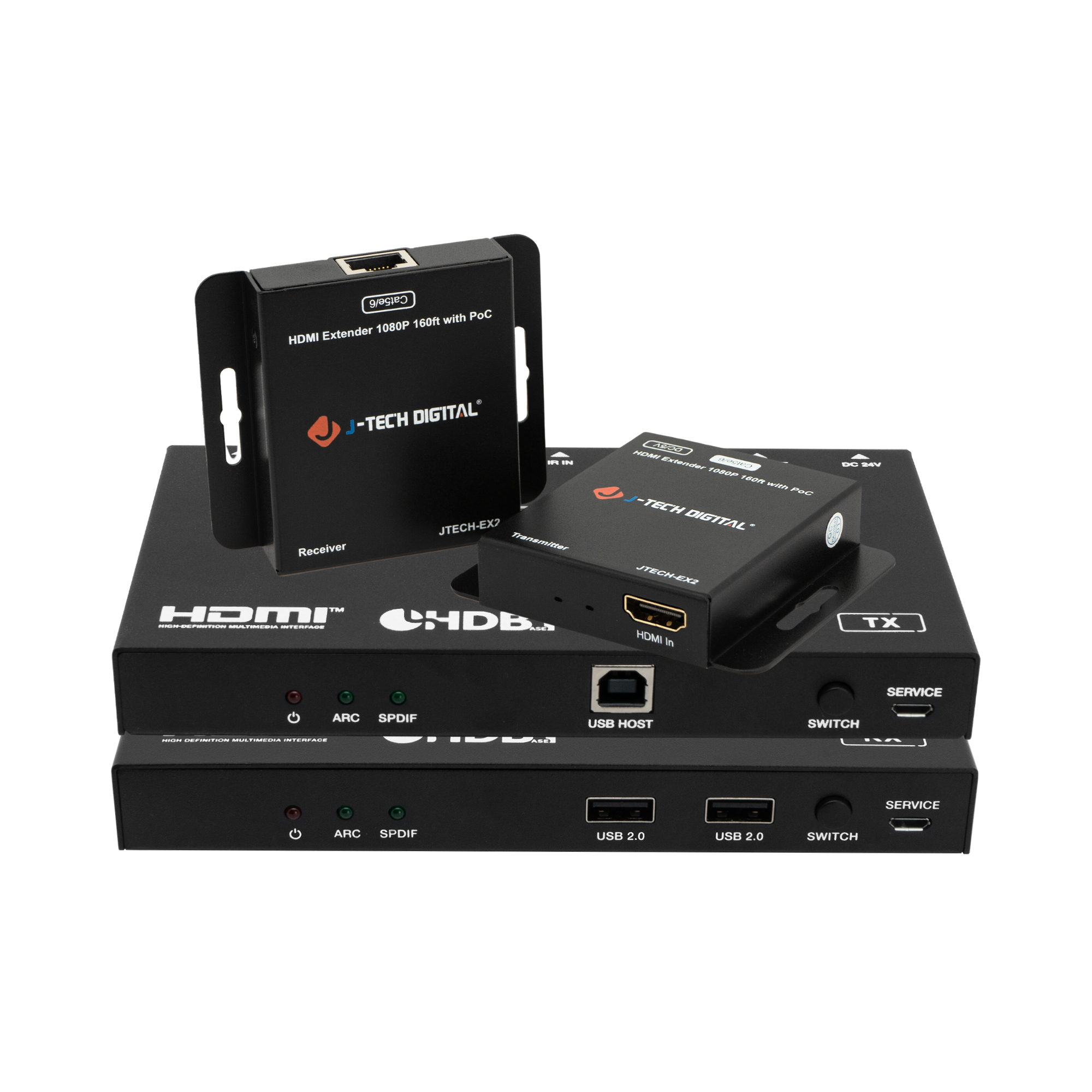 Wired HDMI extenders over ethernet for high-quality, long-distance signal transmission