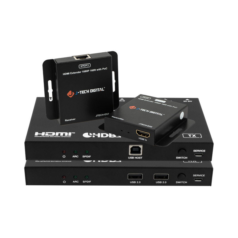 Wired HDMI extenders over ethernet for high-quality, long-distance signal transmission