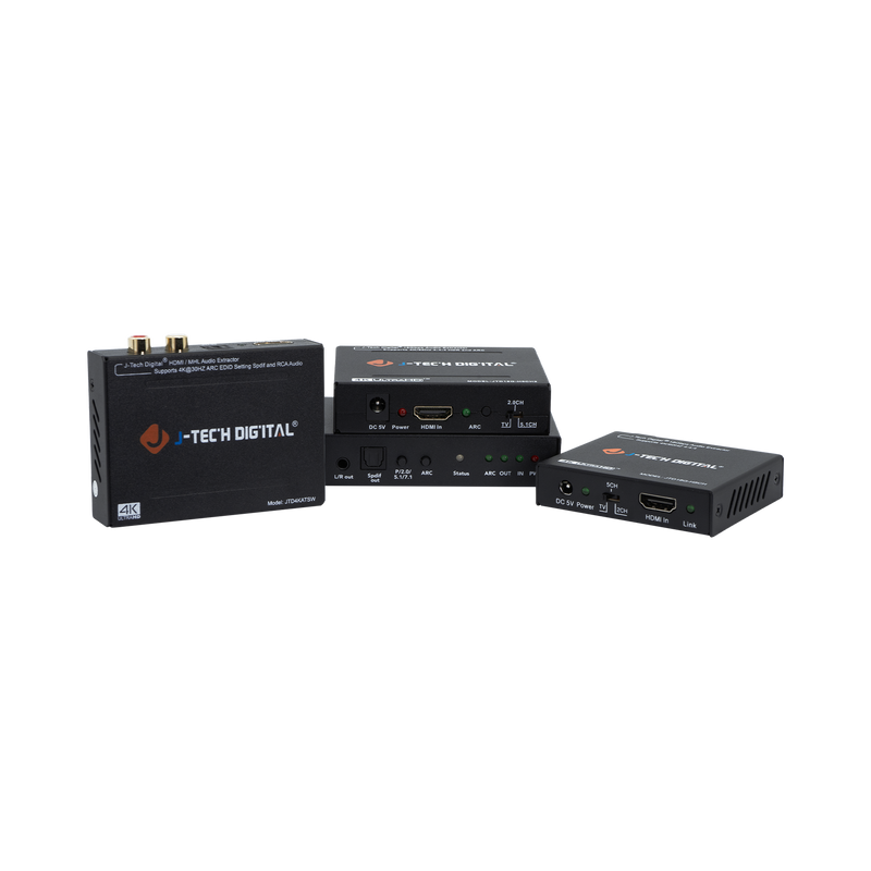 HDMI audio extractor - Streamline audio separation from HDMI signals. HDMI to Optical, HDMI to Analog RCA, HDMI to 3.5mm