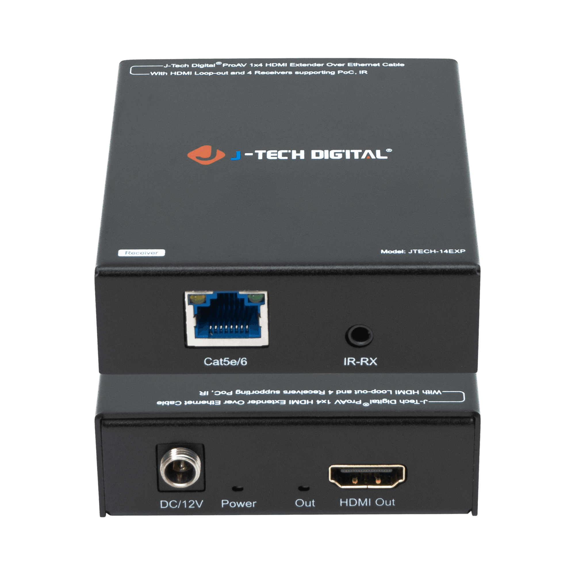 1080P 1x4 HDMI Extender Splitter Over Cat5e/6 (164ft.) | JTECH-14EXP 1080P 1x4 HDMI Extender Splitter Over Cat5e/6 (164ft.) | JTECH-14EXP