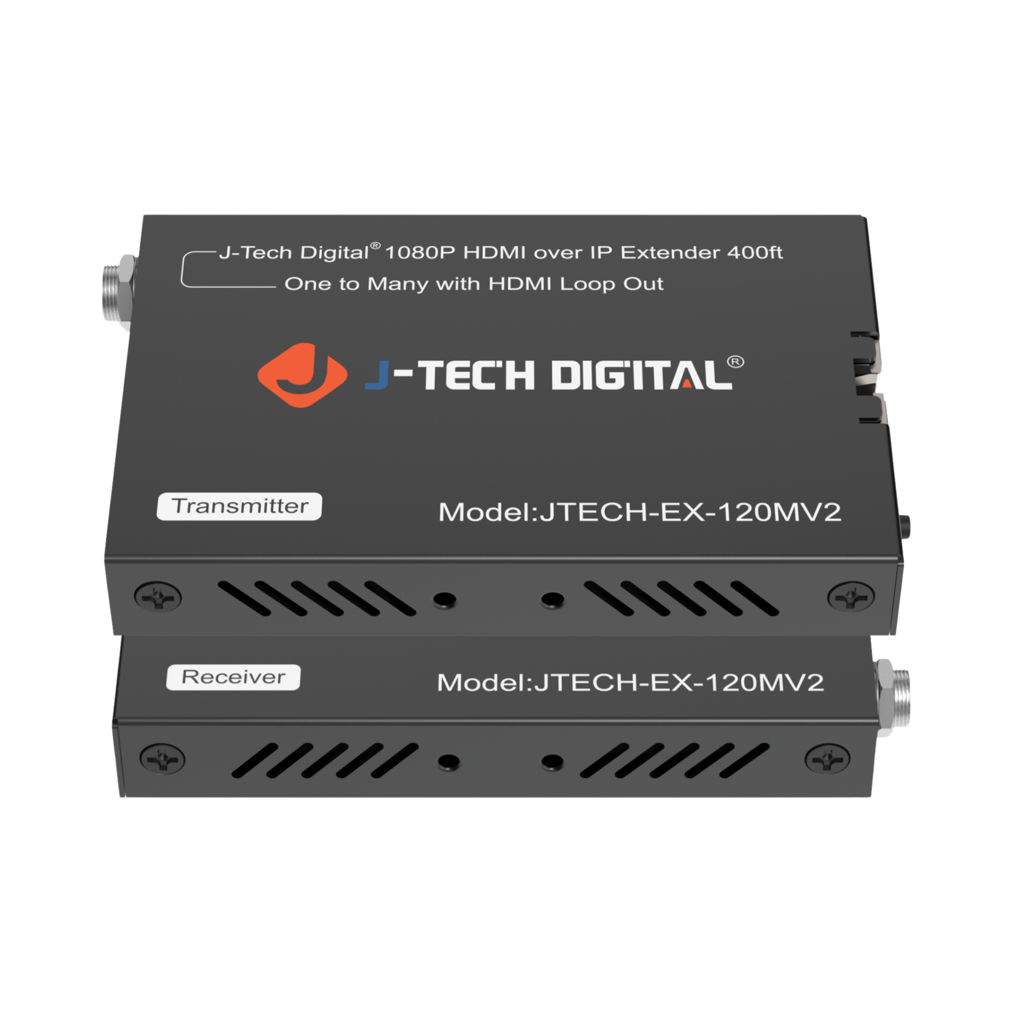 1080p 60Hz HDMI Extender over Cat6 (400ft) | JTECH-EX-120MV2