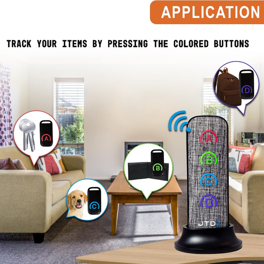 jtd-320 Key Finder 4 Receivers with Fabric Remote application image