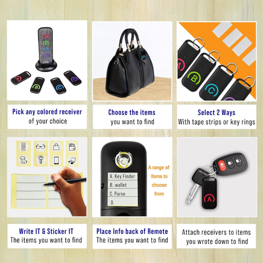 jtd-320 Key Finder 4 Receivers with Fabric Remote versatile usage 