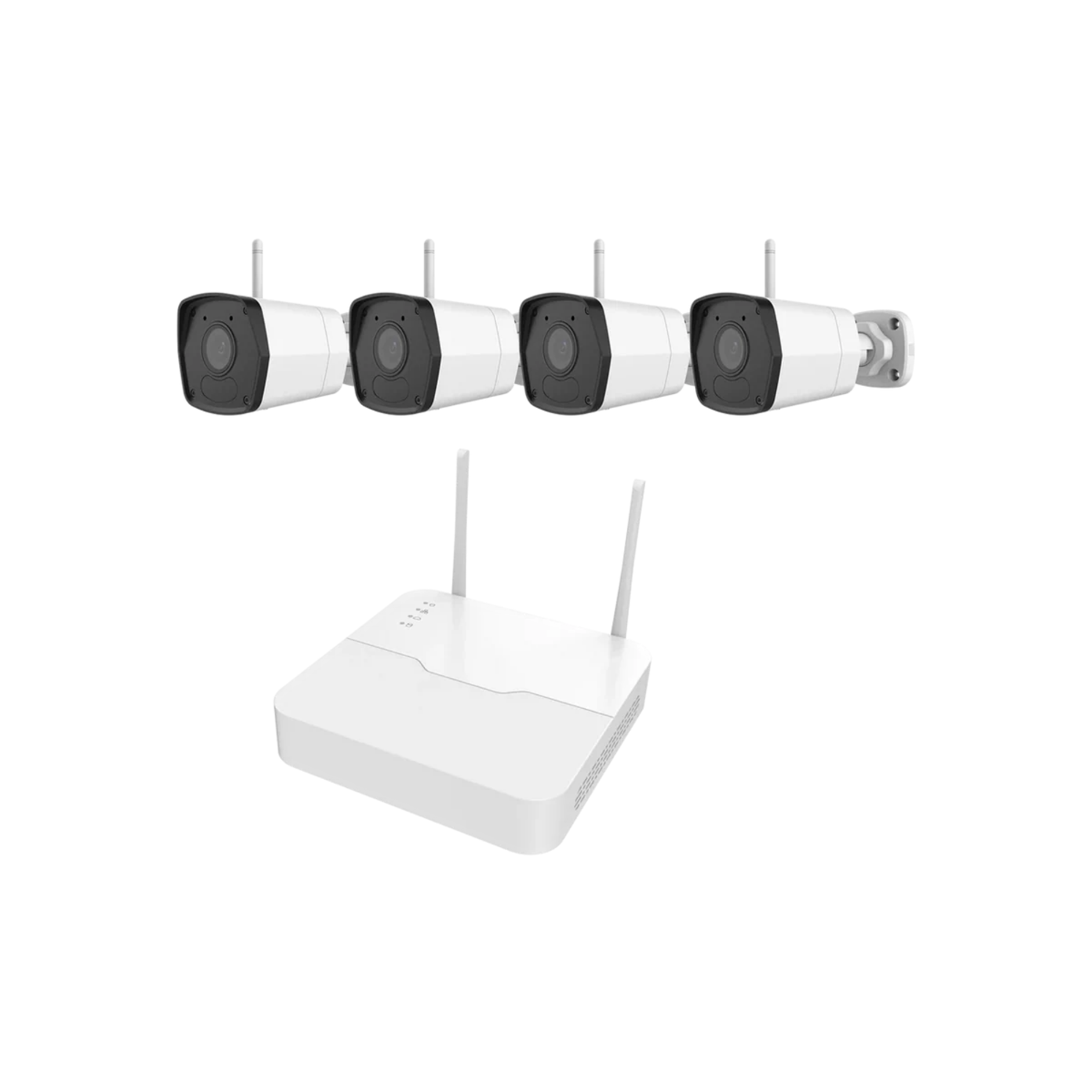 zt-539 4-channel WiFi NVR showing nvr and 4 cameras
