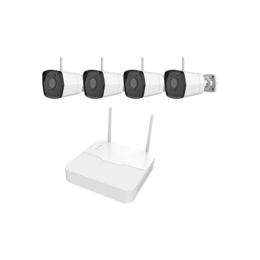 zt-539 4-channel WiFi NVR showing nvr and 4 cameras