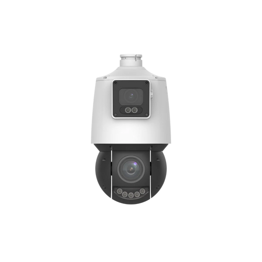 zt-574 dual-lens network PTZ camera front view showing lens
