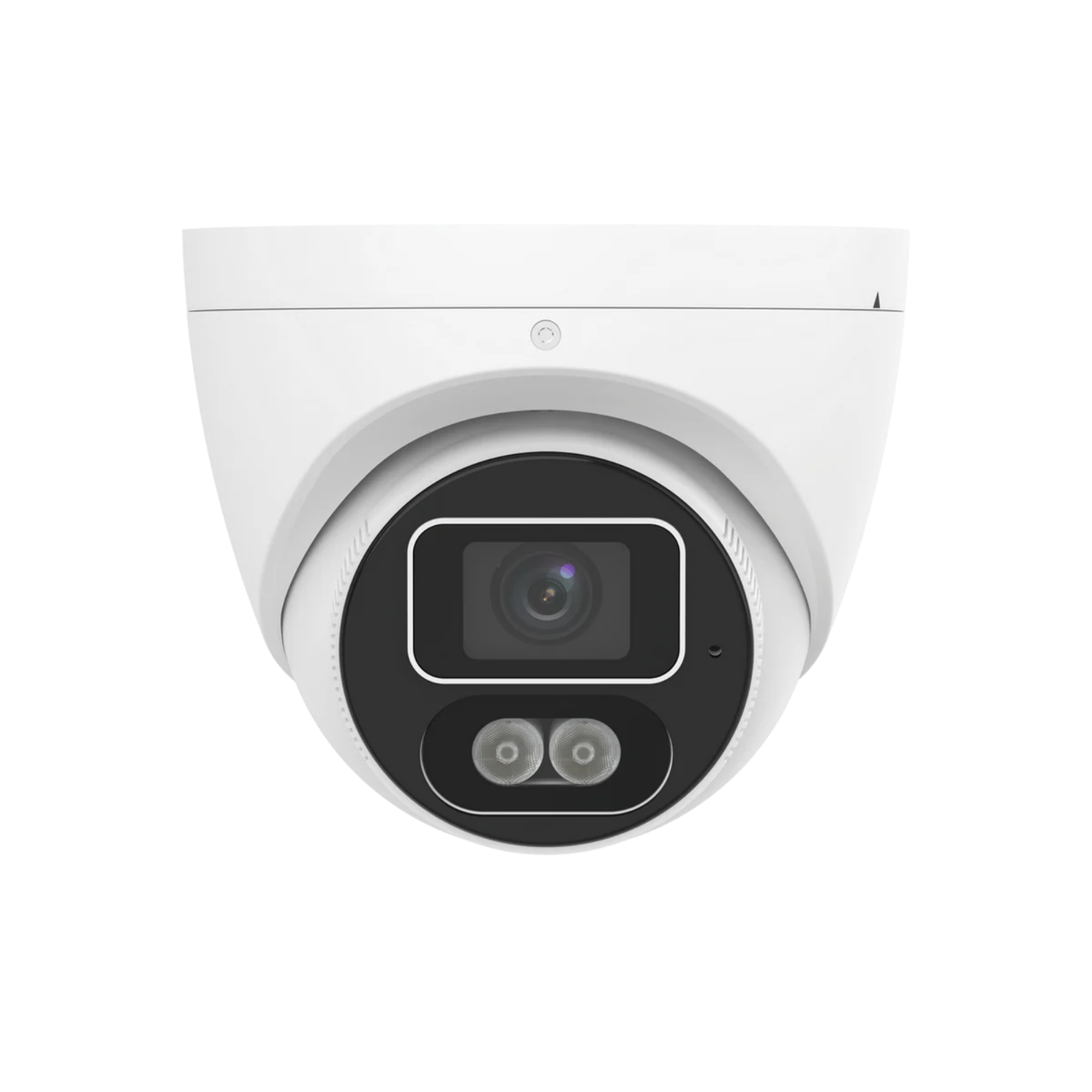 zt-585 4MP intelligent light and audible warning turret camera front view showing lens