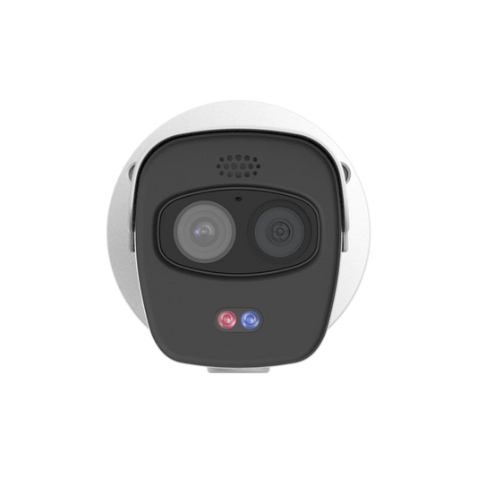 zt-592 dual-spectrum thermal network bullet camera front view showing lens
