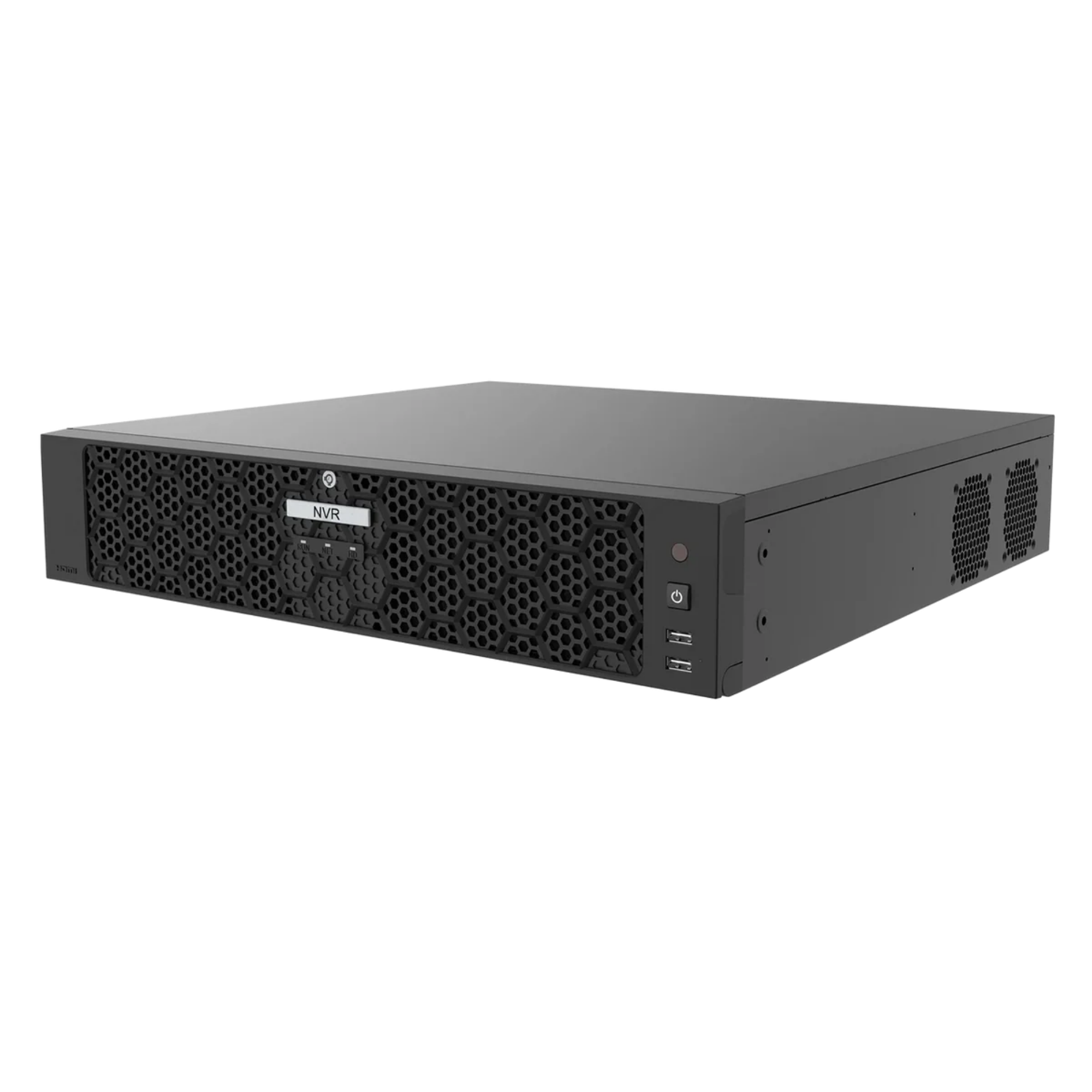 zt-609 high-performance 64-channel network video recoder side angle showing air vents