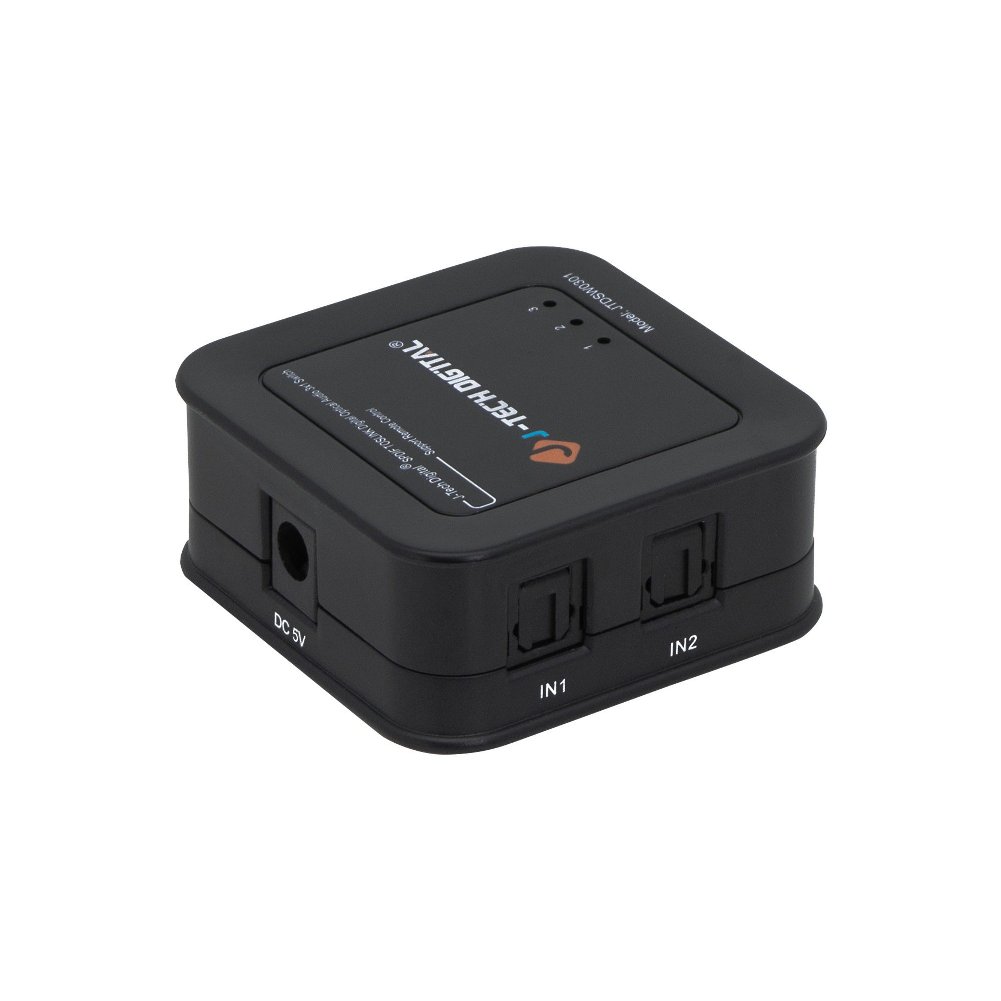 SPDIF optical switch with 3-in 1-out configuration, perfect for home theaters. Supports Dolby Digital & DTS 5.1, with remote control and manual toggle options.