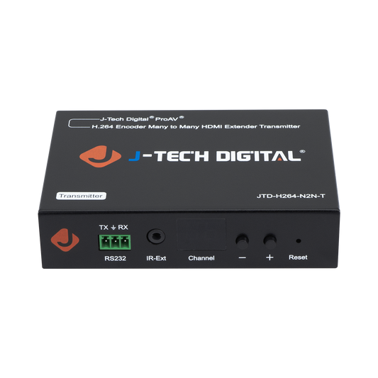 HDMI H.264 Encoder, Extends HDMI Signal up to 400ft, H.264 Compression, Multiple Setup Options, Supports VLC Player, Compatible with J-Tech Digital Network Switches