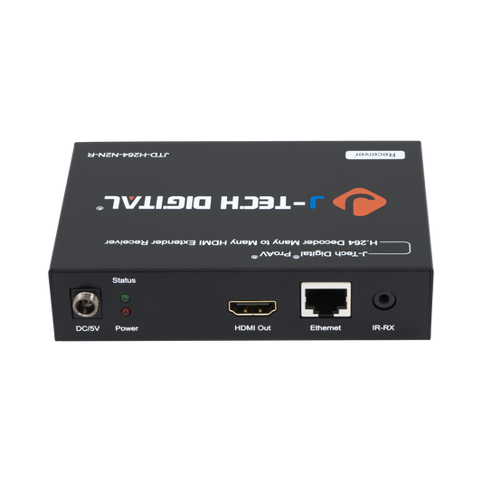 High-Performance HDMI H.264 Decoder – Extends HDMI Signal Up to 400ft, H.264 Compression, VLC Player Compatibility, Works with J-Tech Digital Network Switches