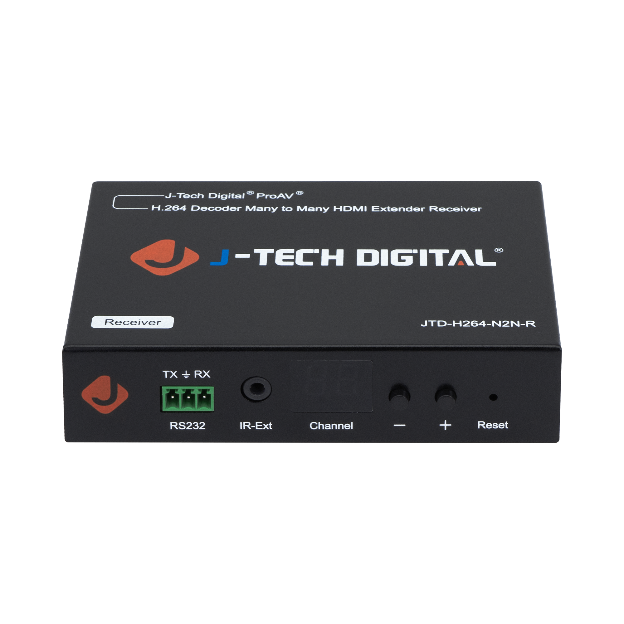 HDMI H.264 Decoder, Extends HDMI Signal up to 400ft, H.264 Compression, Multiple Setup Options, Supports VLC Player, Compatible with J-Tech Digital Network Switches
