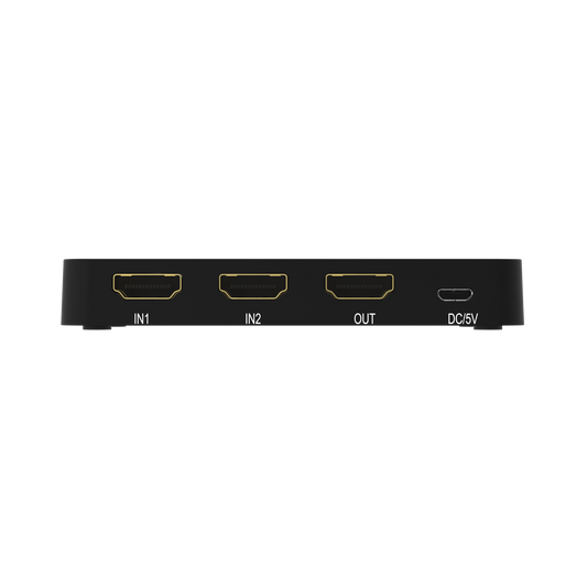 8K 2x1 HDMI Switch for 8K Displays – Connect two HDMI devices to one display with support for 8K 60Hz, 4K 120Hz, HDR, and Dolby Vision with auto switching.
