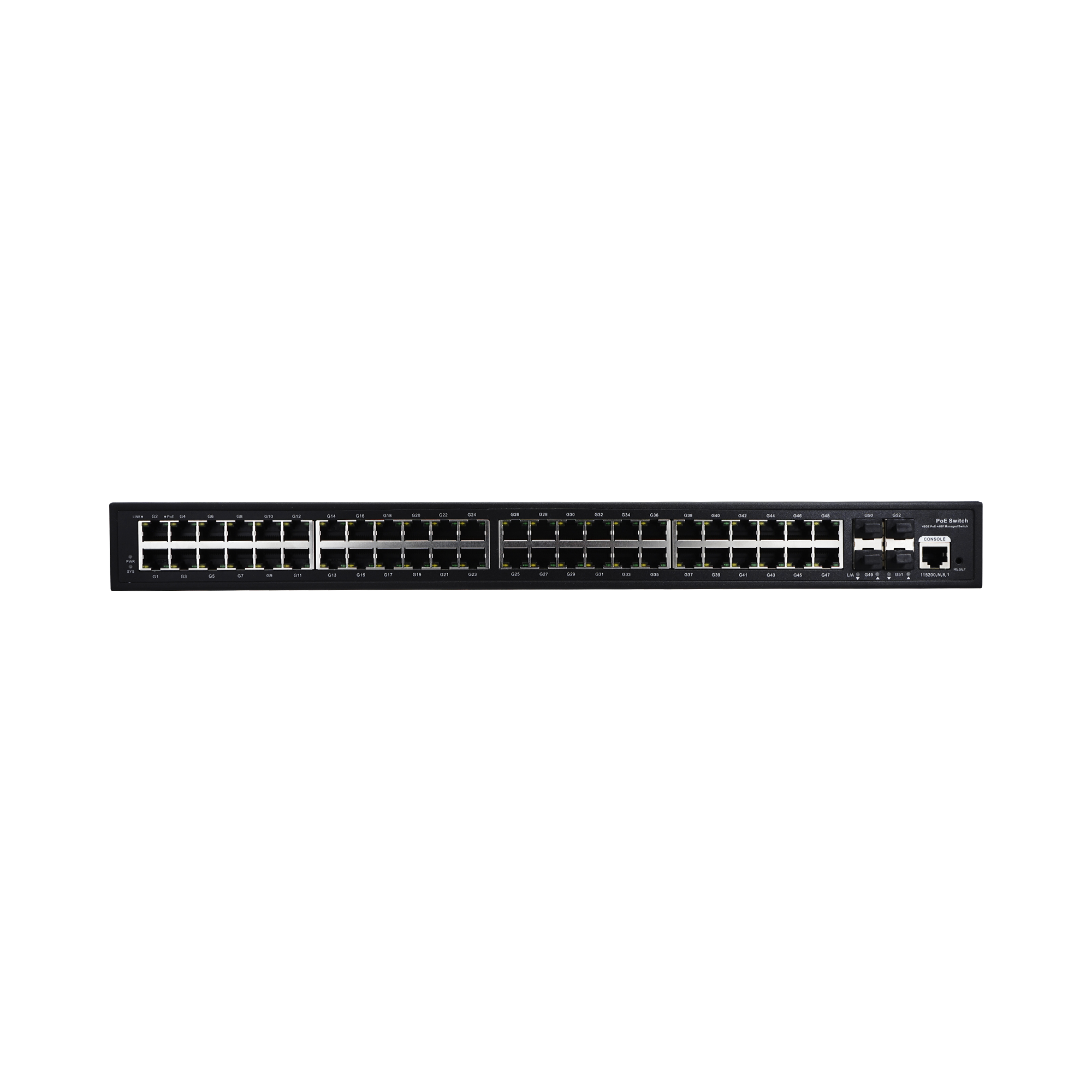 48-Port AV Over IP Gigabit Ethernet PoE Switch – Optimized for AV Over IP Solutions with N2N Transmitters and Receivers