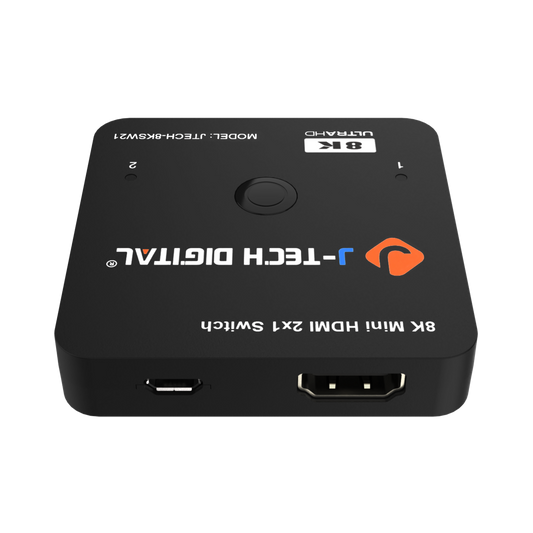High-Performance 2x1 HDMI Switch – Supports 8K 60Hz, 4K 120Hz, HDR, Dolby Vision, and auto-switching for seamless gaming and high-quality video content.