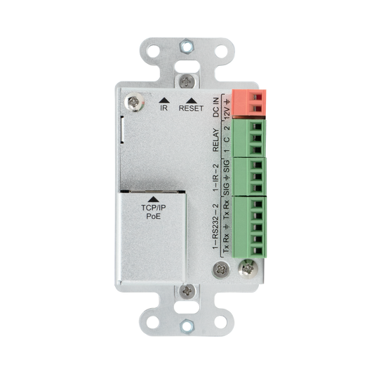 Volume control AV control panel wall plate with RS232 and IR.