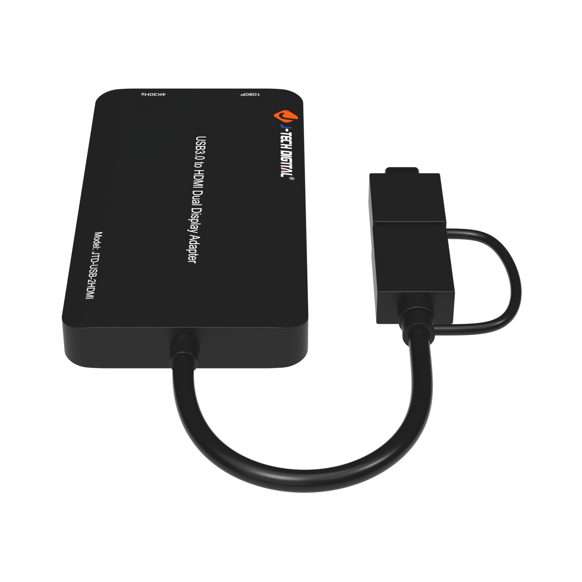 USB Type-A/C to Dual HDMI display adapter for multi-screen setup