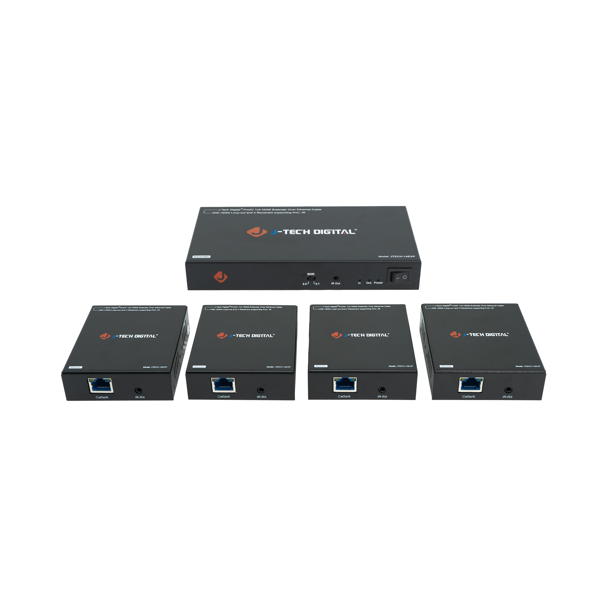 1x4 HDMI Extender Splitter for 4 displays with 1080P signal