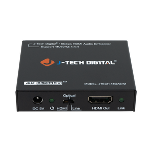 4K 60Hz HDMI Digital and Analog Audio Embedder | JTECH-18GAEV2