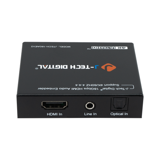 Audio embedder with 3.5mm analog input for HDMI displays