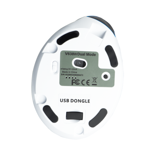 Comfortable ergonomic wireless mouse with removable palm rest and USB-C charging