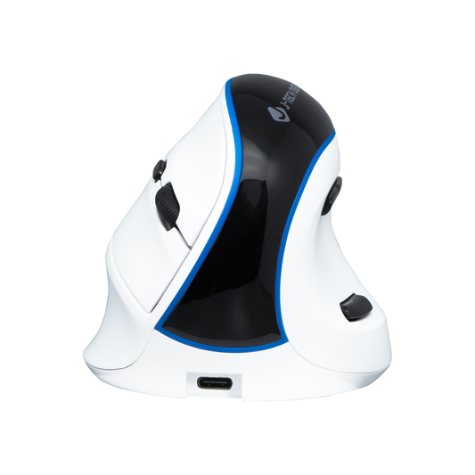 Ergonomic wireless mouse with vertical design and adjustable DPI for comfort