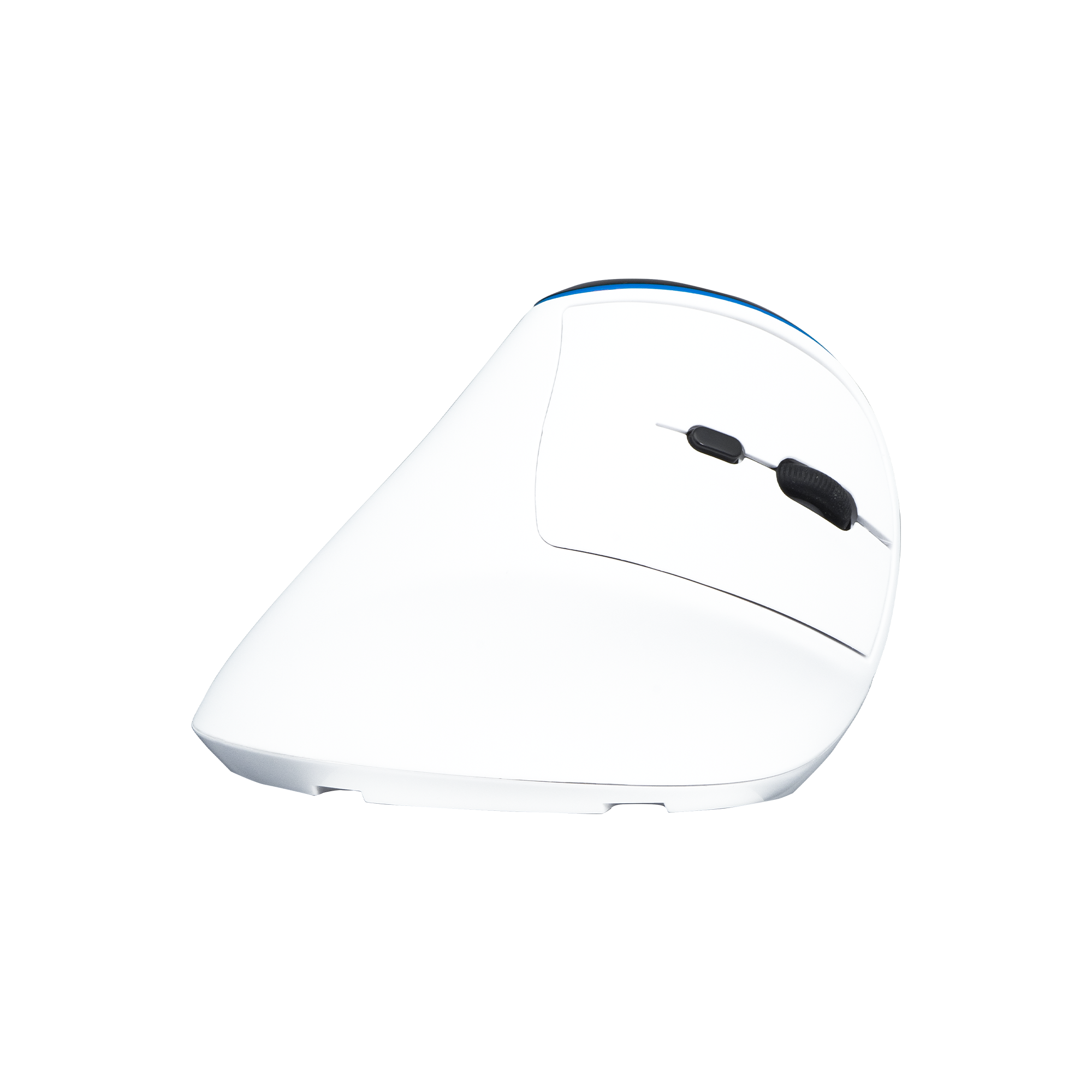 Rechargeable ergonomic wireless mouse with Bluetooth and 2.4G connectivity