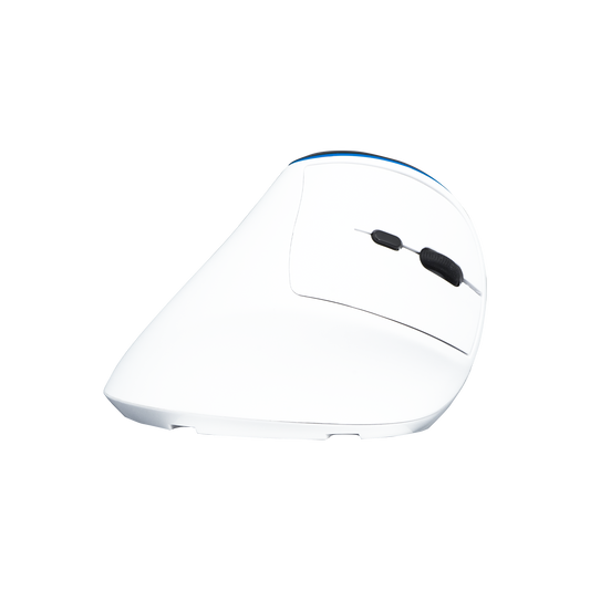 Rechargeable ergonomic wireless mouse with Bluetooth and 2.4G connectivity