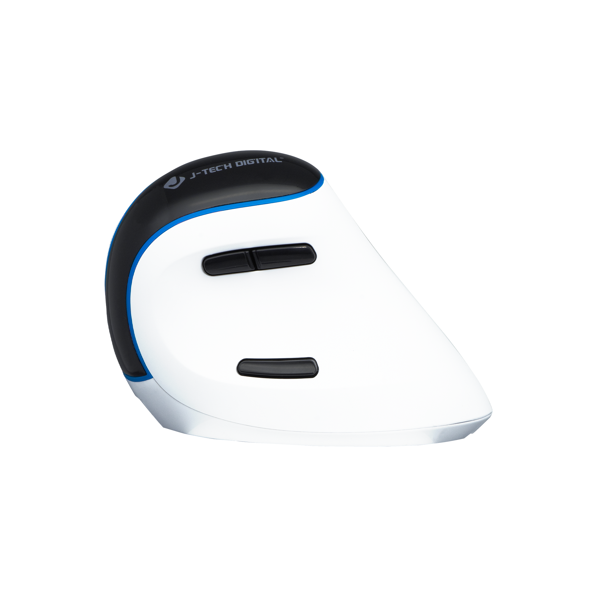 Ergonomic wireless mouse for medium to large hands with wrist strain relief