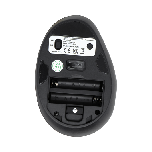 Ergonomic wireless mouse with 2.4G & Bluetooth for multi-device use