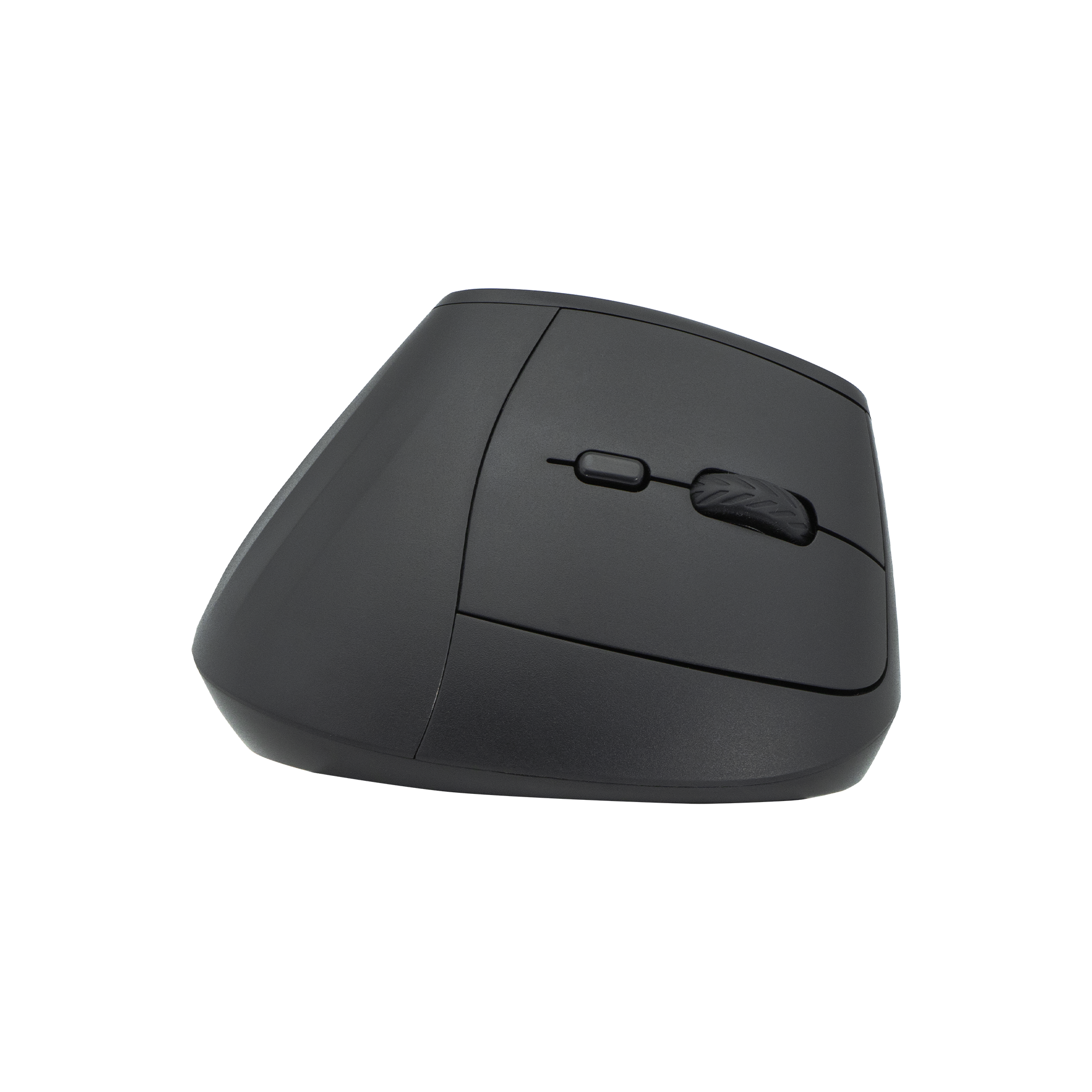 Wireless ergonomic mouse with vertical design to reduce wrist strain