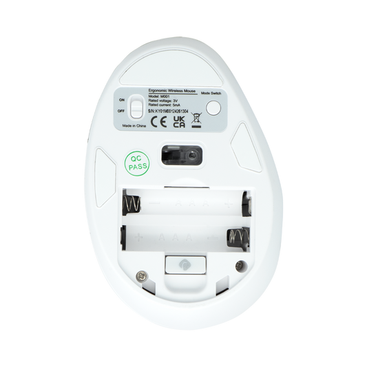 Vertical ergonomic wireless mouse for right-hand orientation, perfect for gaming and work