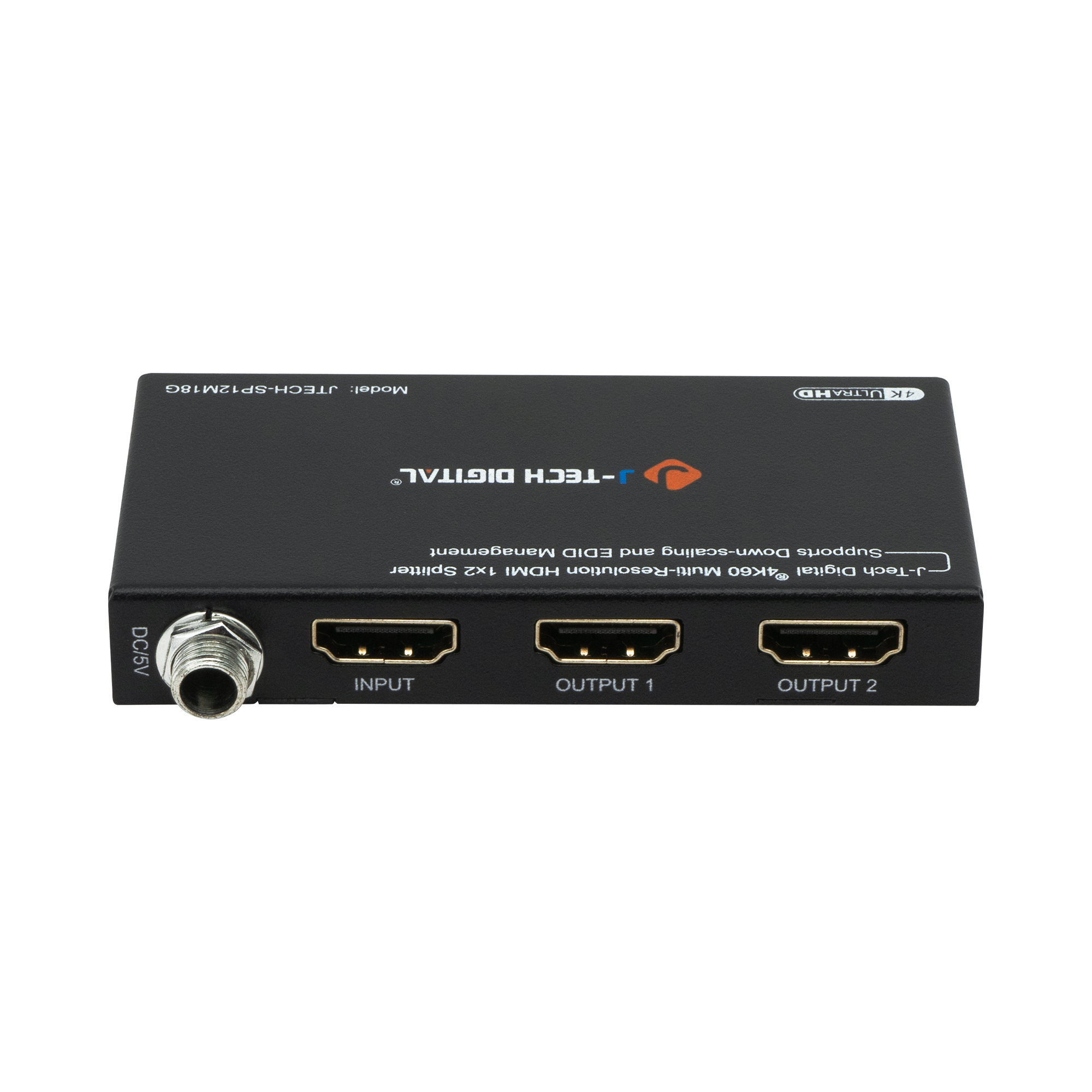 High-performance 4K 60Hz 1x2 HDMI splitter with downscaling function