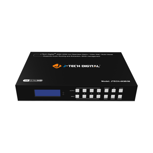 4K HDMI matrix with seamless switching and 4x4 input/output routing