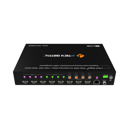 Seamless 4K HDMI matrix with 12 multiviewer modes and audio extraction