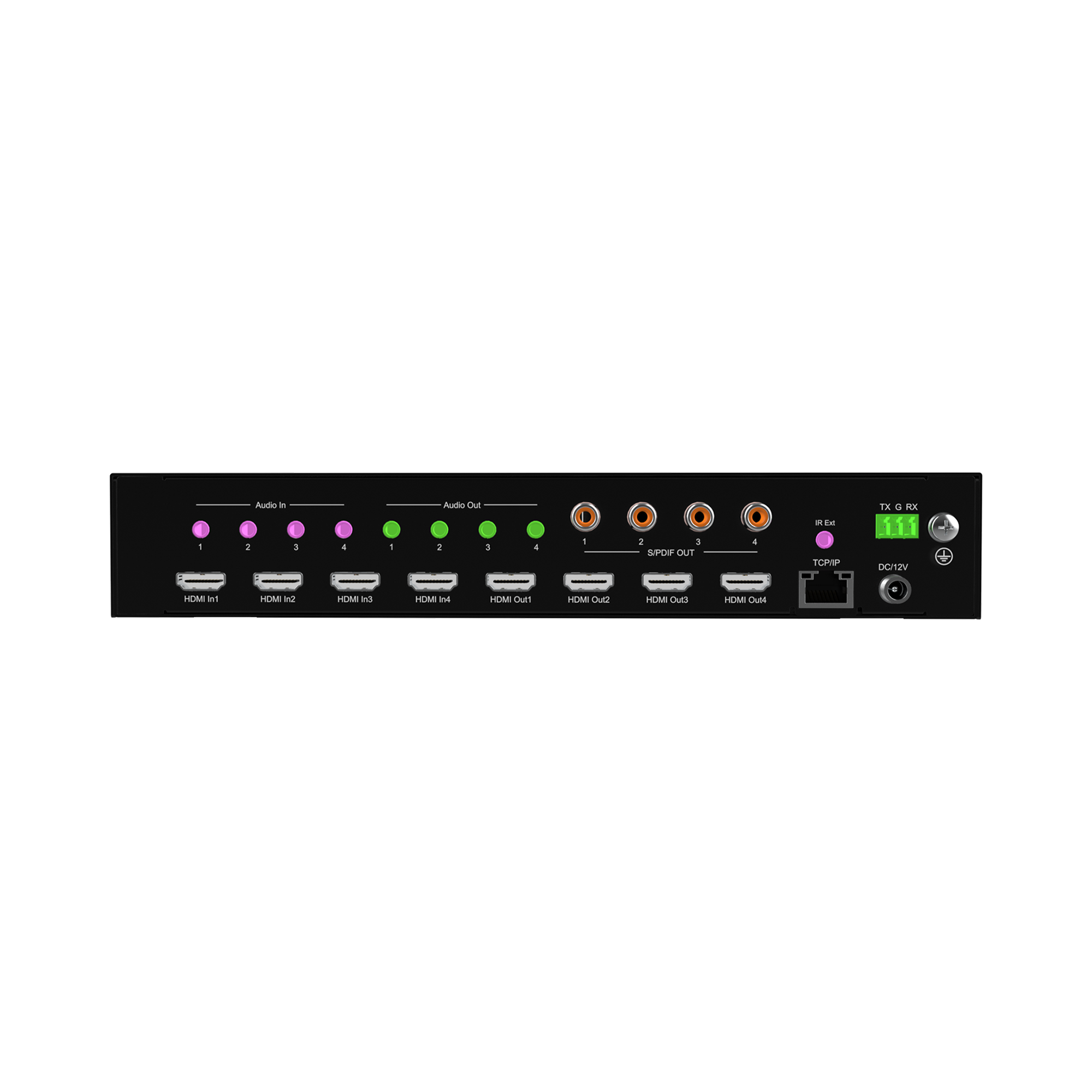 Seamless 4K HDMI matrix with 12 multiviewer modes and audio extraction