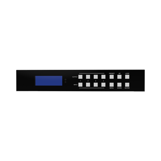 4K HDMI matrix with video wall controller, audio routing, and multiviewer support