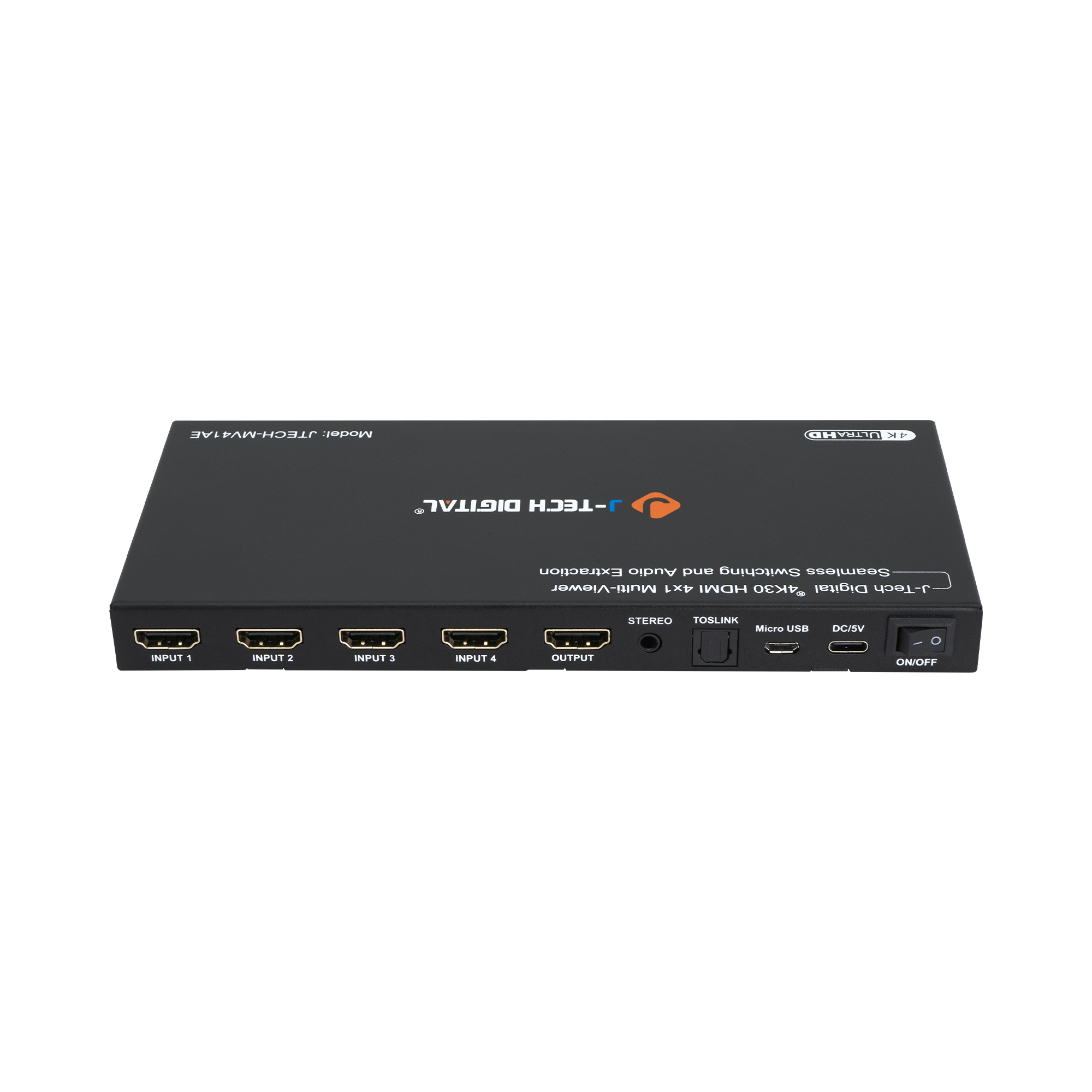 4K Multiviewer and seamless switcher with 4 HDMI inputs and 6 viewing modes