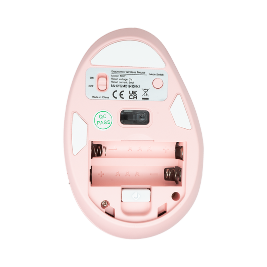 Comfortable wireless ergonomic mouse with long battery life and DPI indicator