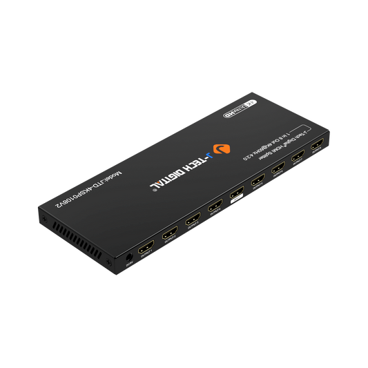 HDMI Splitter 1 In 8 Out 4K 60Hz 4:2:0 angle showing back ports
