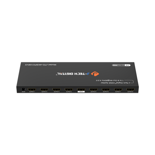 HDMI Splitter 1 In 8 Out 4K 60Hz 4:2:0 top back angle