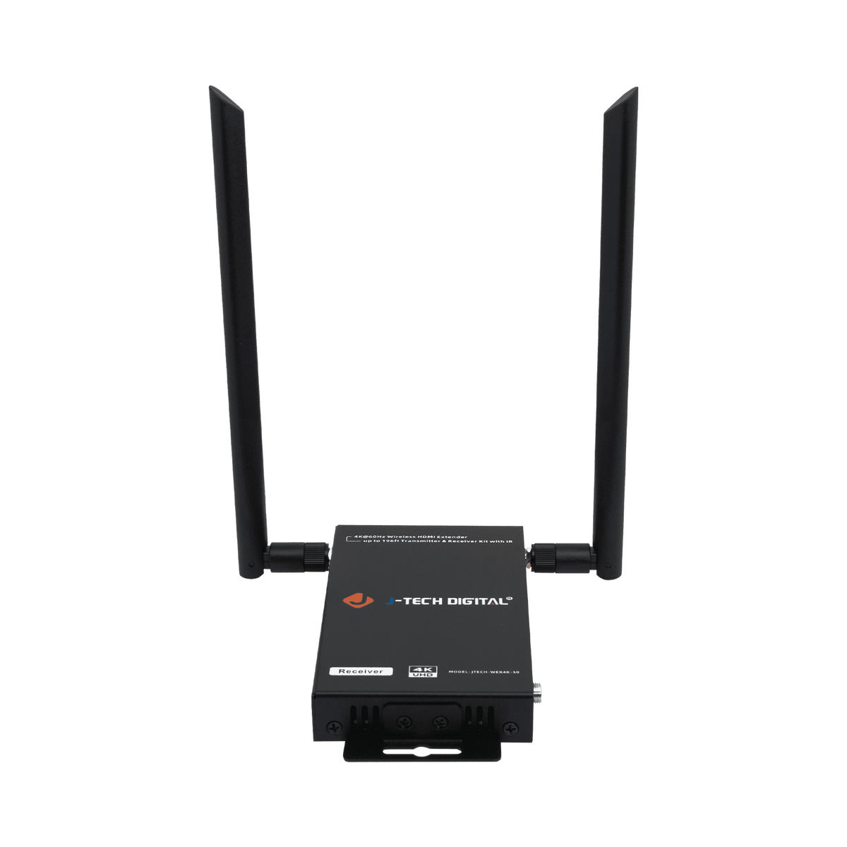 JTD-3190 4K60Hz Wireless HDMI Extender (Receiver only for JTECH-WEX4K-50V2) - top front angle
