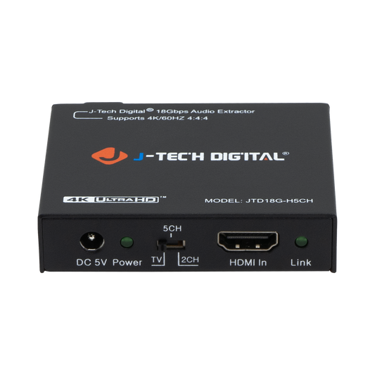 4K 60Hz HDMI audio extractor with Optical and 3.5mm outputs