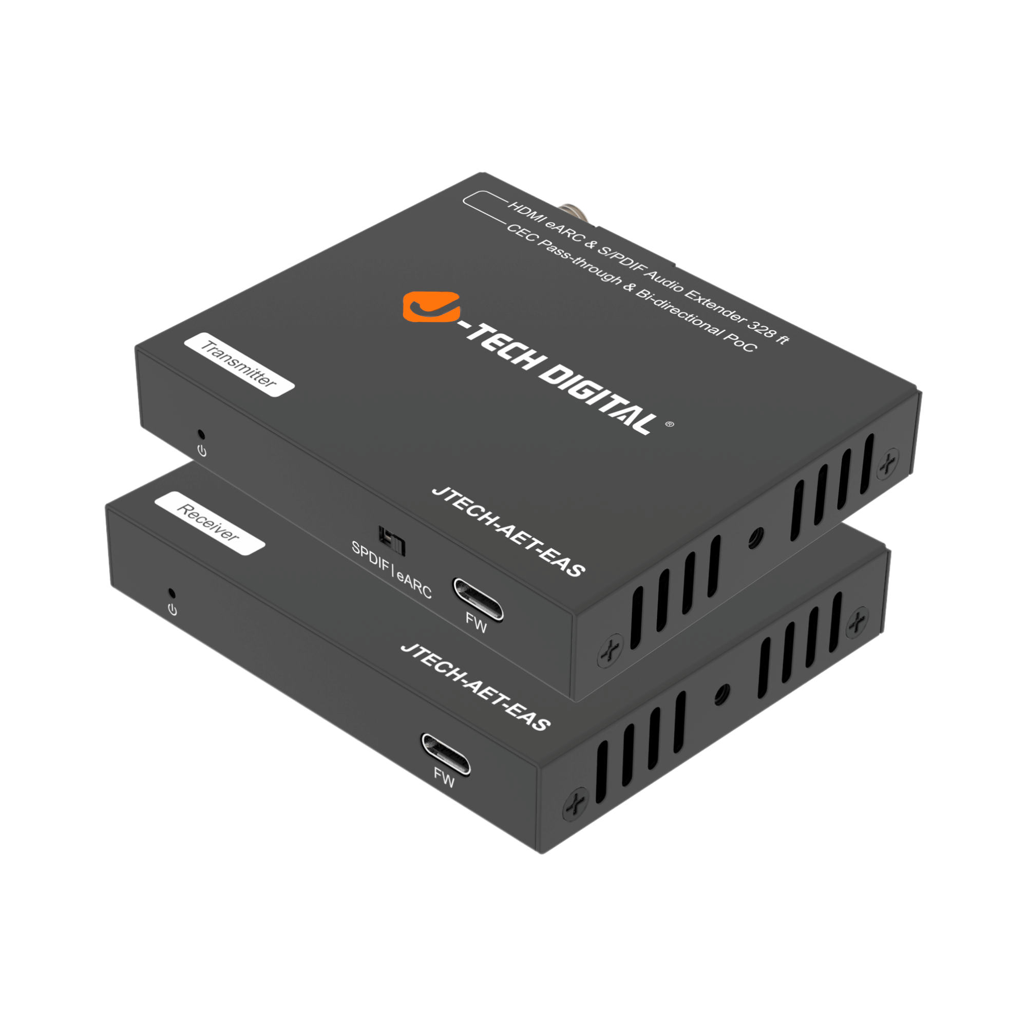 jtd-3316 HDMI eARC/ARC & Optical SPDIF Audio Extender over Cat5e/6 [328ft] transmitter and receiver baluns